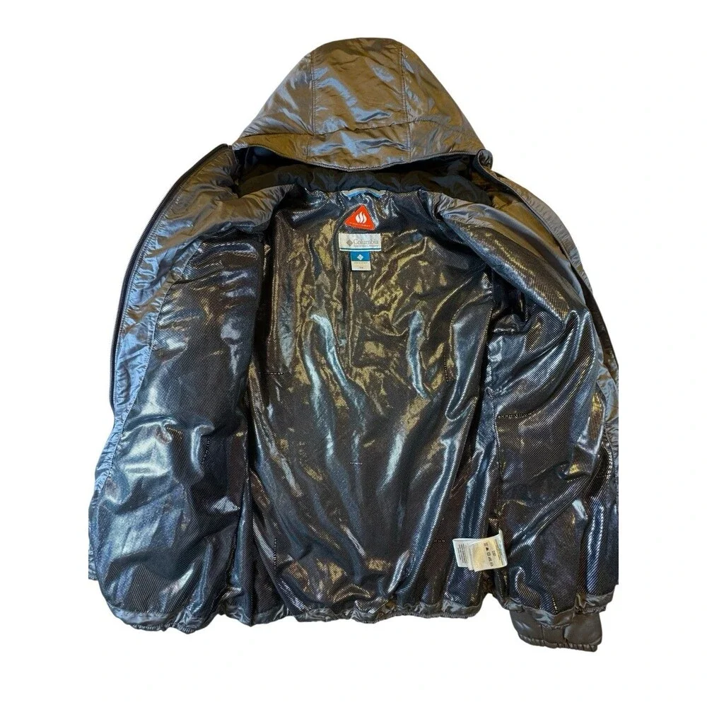 Columbia Puffer Jacket Womens XS Bronze Omni-Heat Hooded Full Zip Fashion Coat